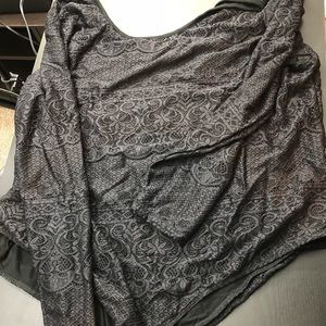 EUC- Black Long-Sleeved Lace Bodysuit by Eyeshadow